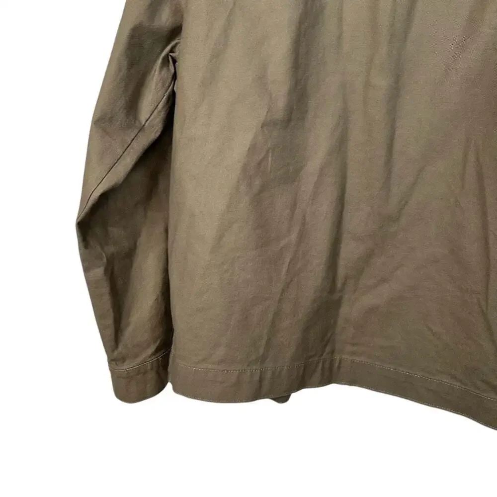 Realtree Beige Canvas Utility Jacket L Unlined Workwear Zip Front Ruggedcore